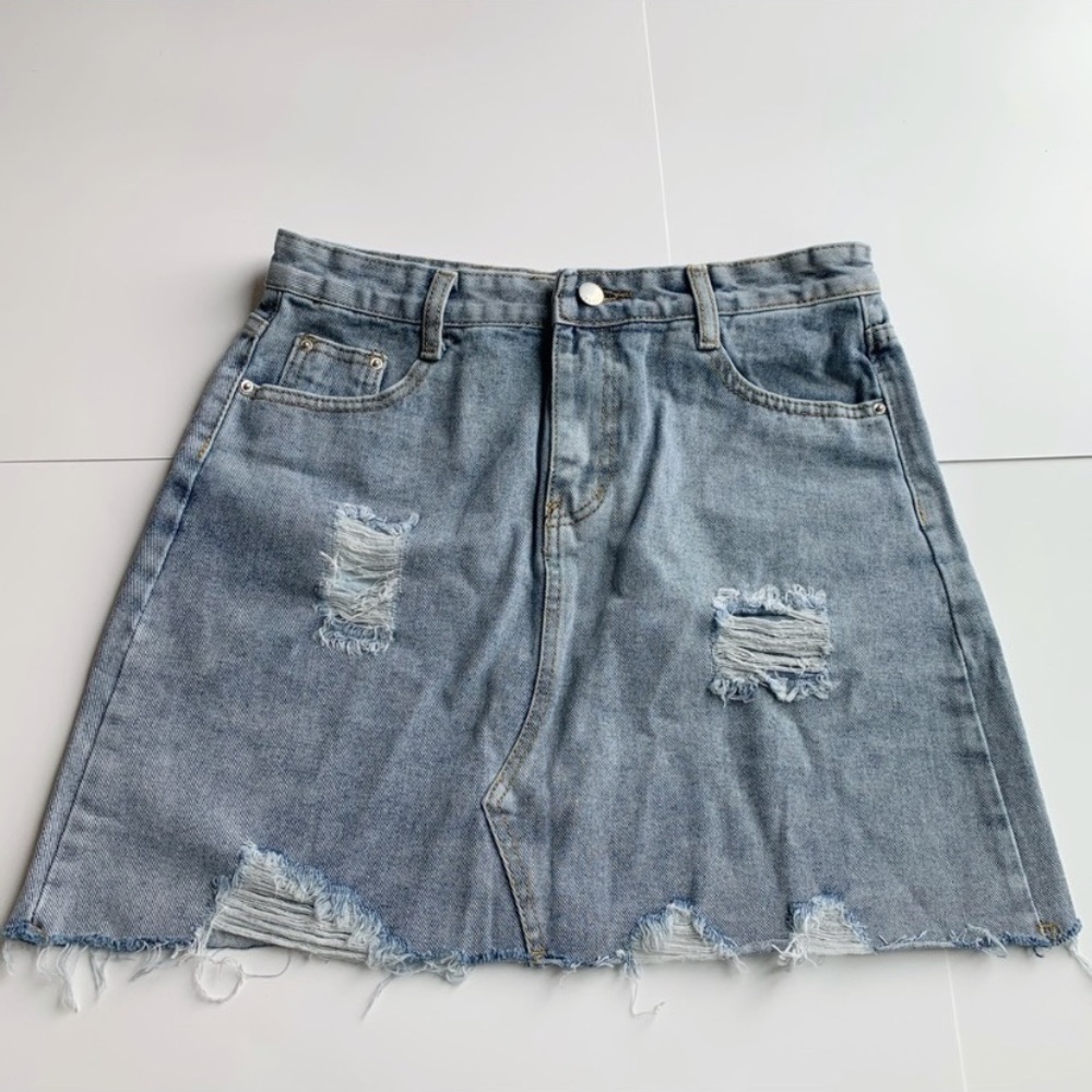 Denim A-line skirt!